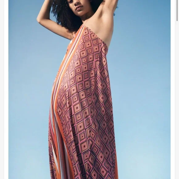 ZARA PRINTED MIDI DRESS - Picture 3 of 10